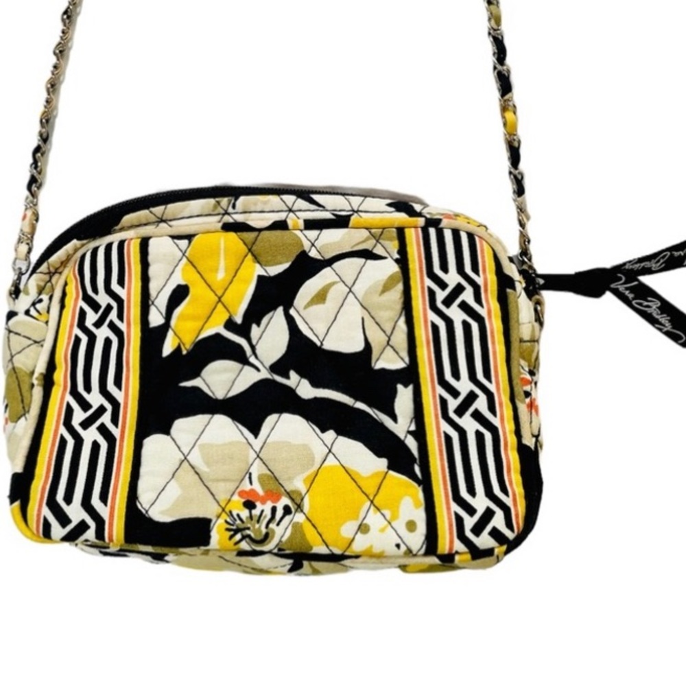 Vera Bradley Dogwood Pattern Mini Ribbon Chain Crossbody Bag